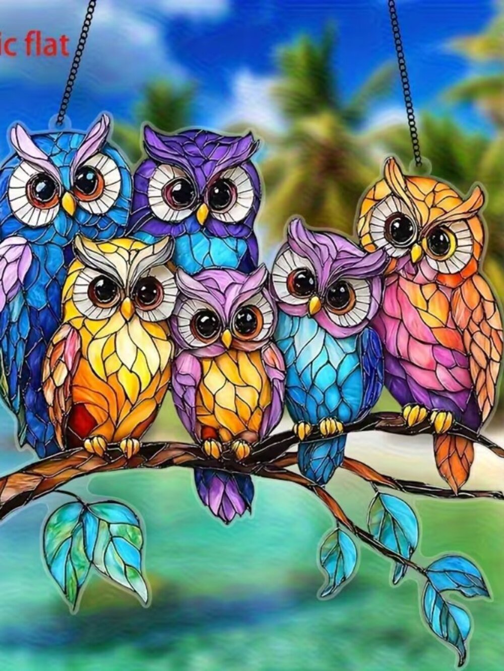 8" Owl Acrylic Suncatcher - New